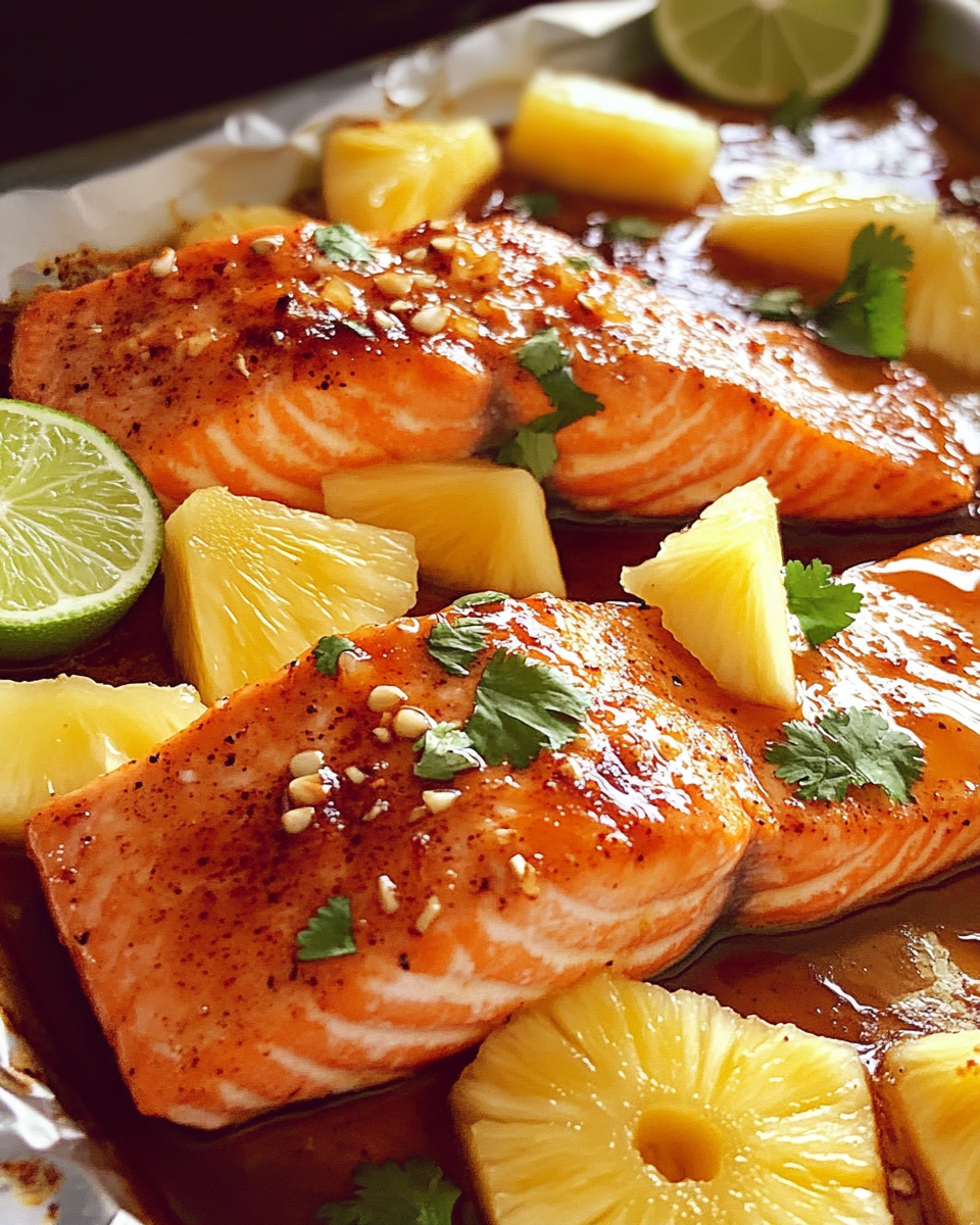 Baked Pineapple Salmon