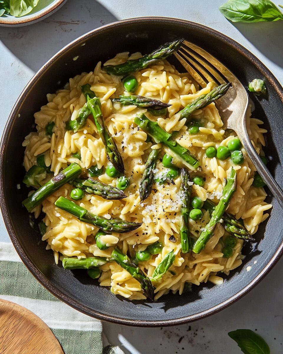 Cheesy Asparagus Orzotto