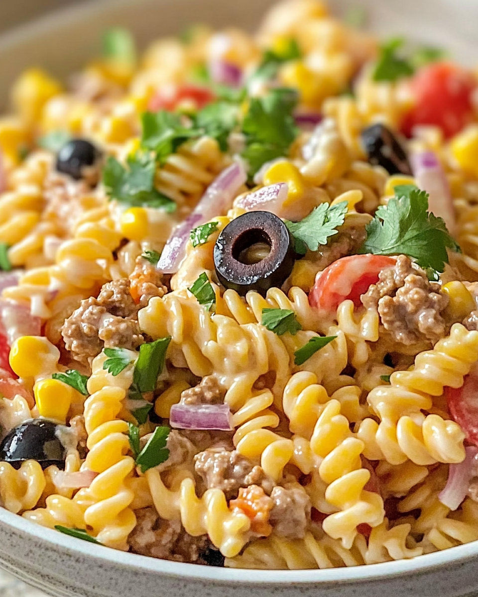 Creamy Ranch Taco Pasta Salad