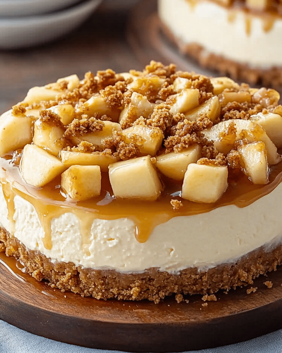 Creamy Apple Crisp Cheesecake