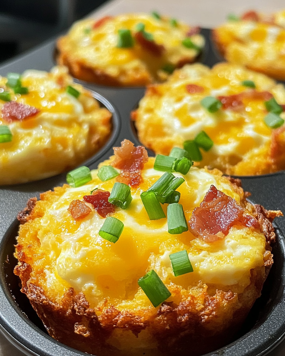 Loaded Bacon and Egg Hash Brown Muffins