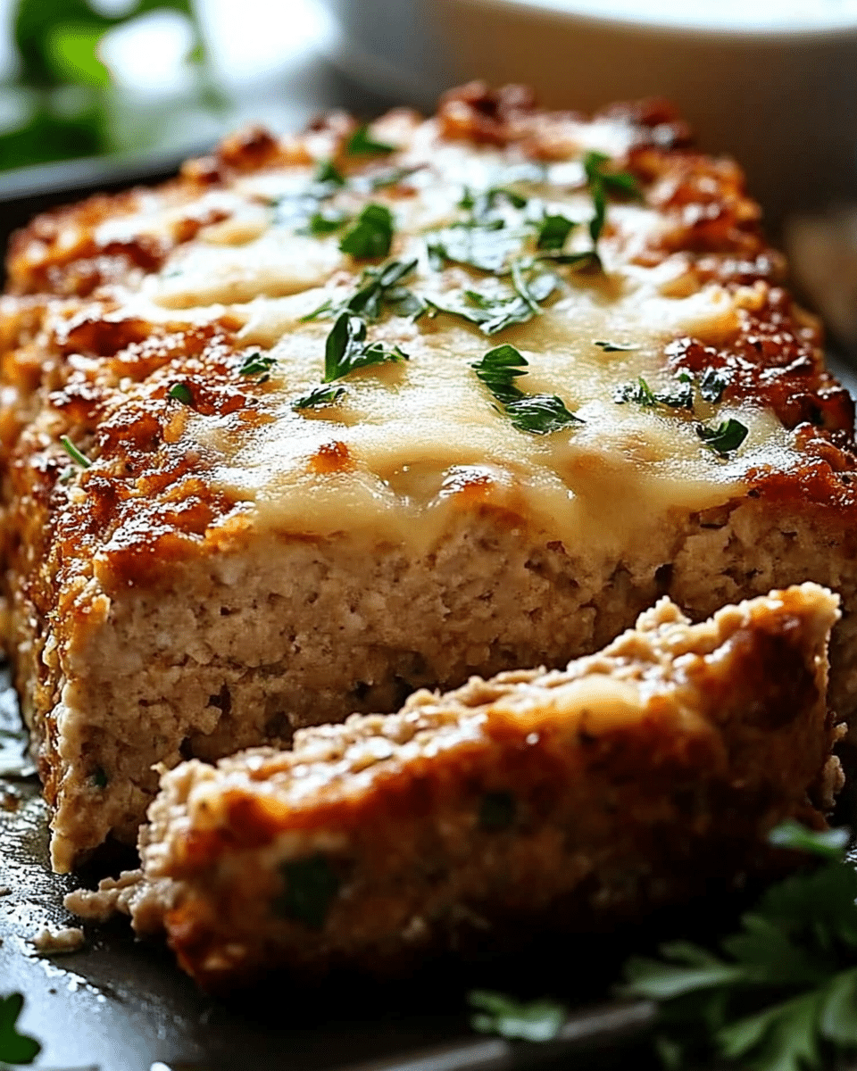 Garlic Parmesan Chicken Meatloaf