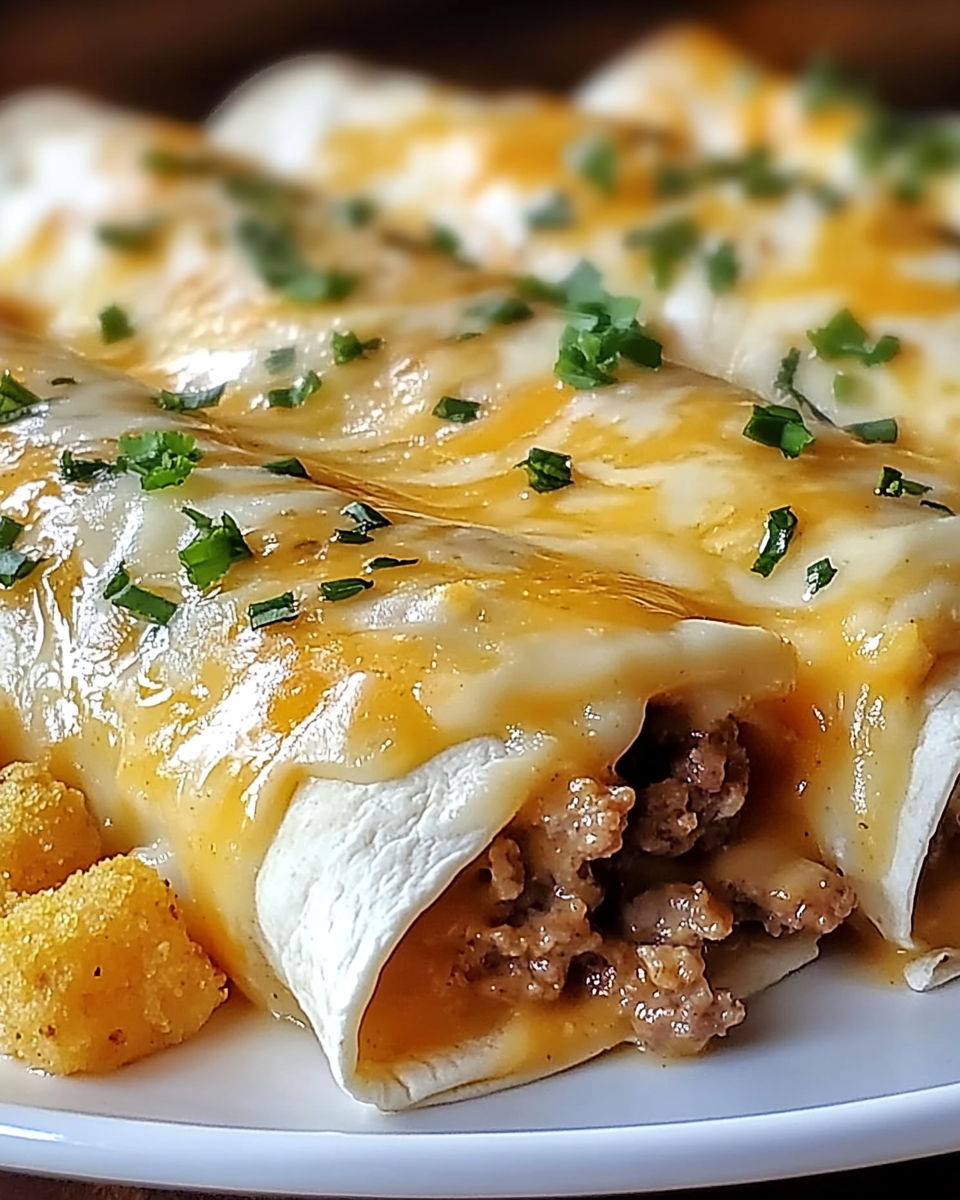 Southern Breakfast Enchiladas with Sausage Gravy