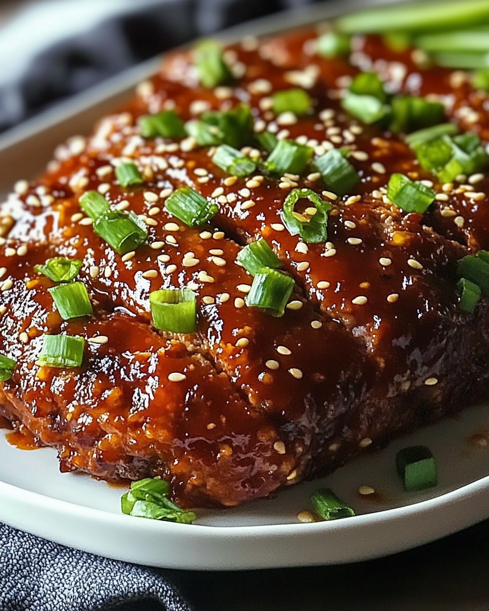 Sweet and Spicy Korean BBQ Meatloaf