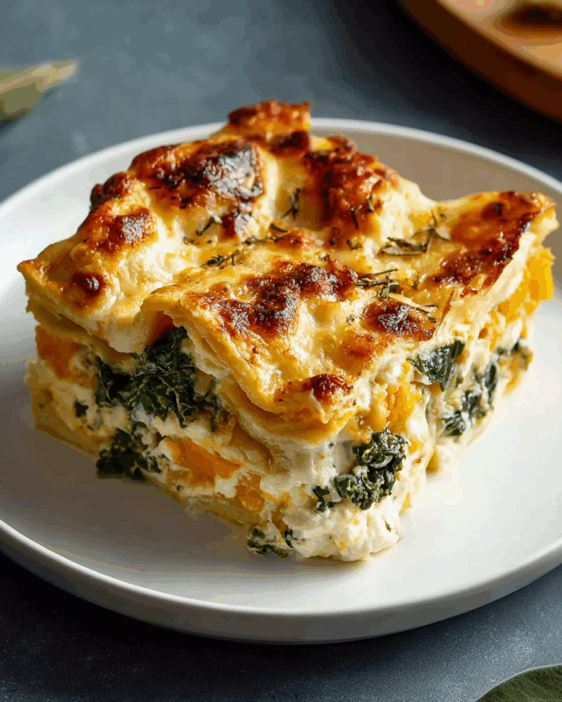 Butternut Squash and Kale Lasagna