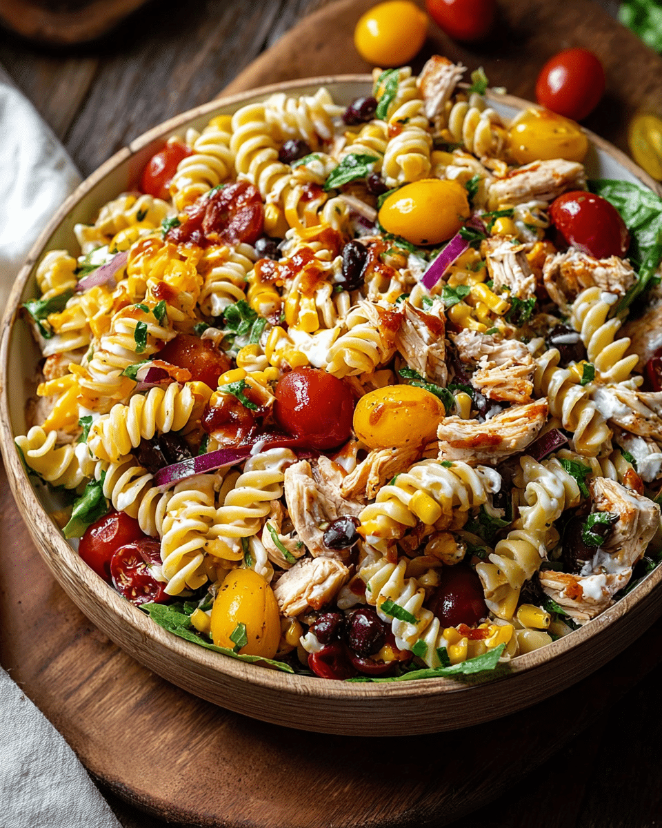 BBQ Chicken Ranch Pasta Salad