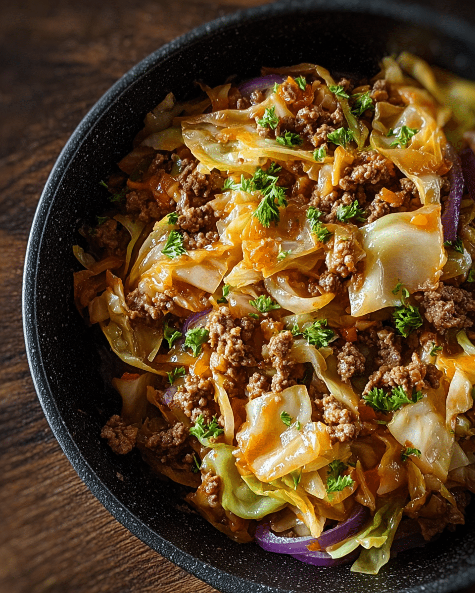 Cabbage and Ground Beef Skillet