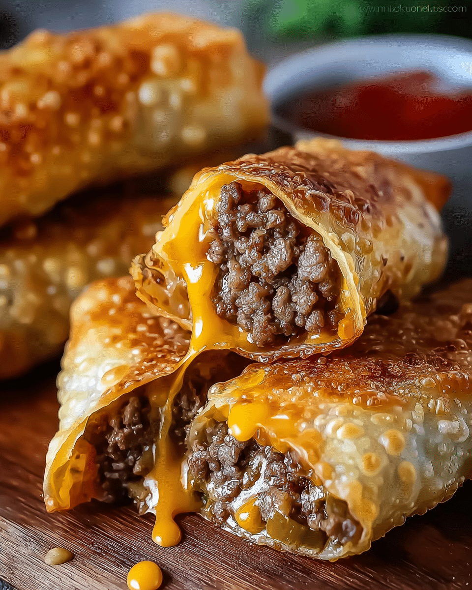 Cheeseburger Eggrolls