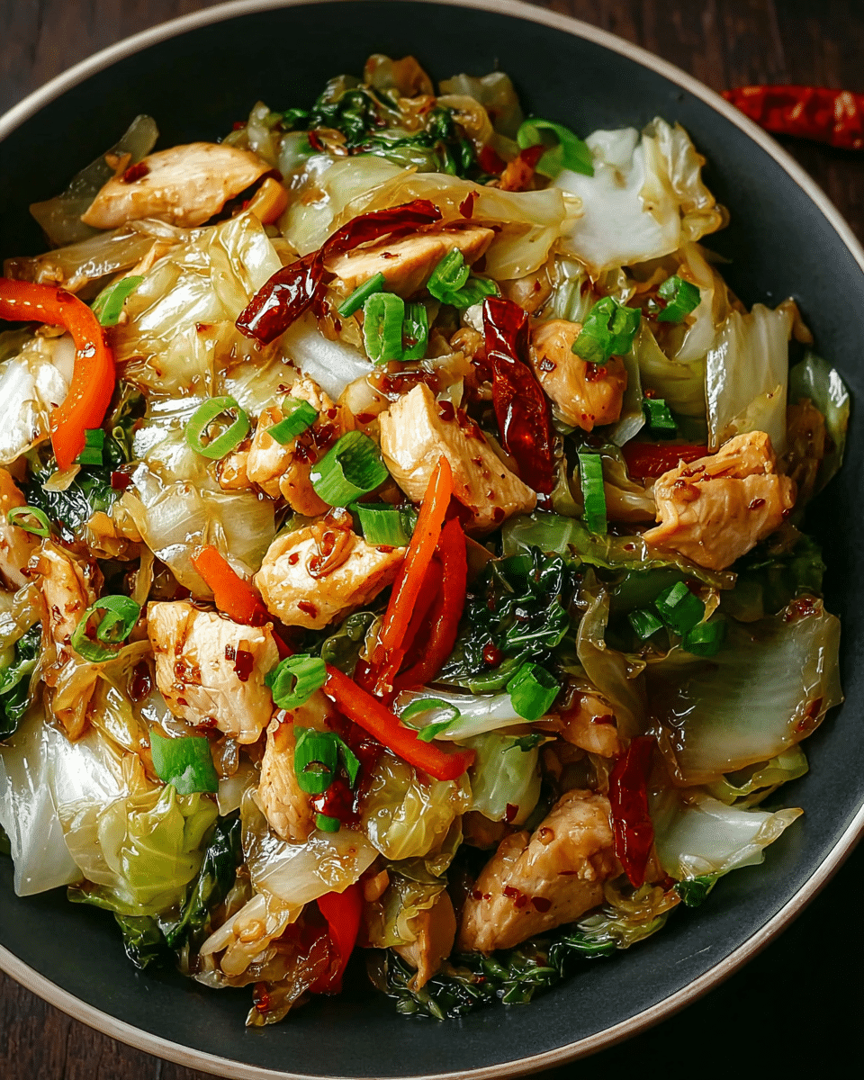Chinese Chicken Cabbage Stir Fry
