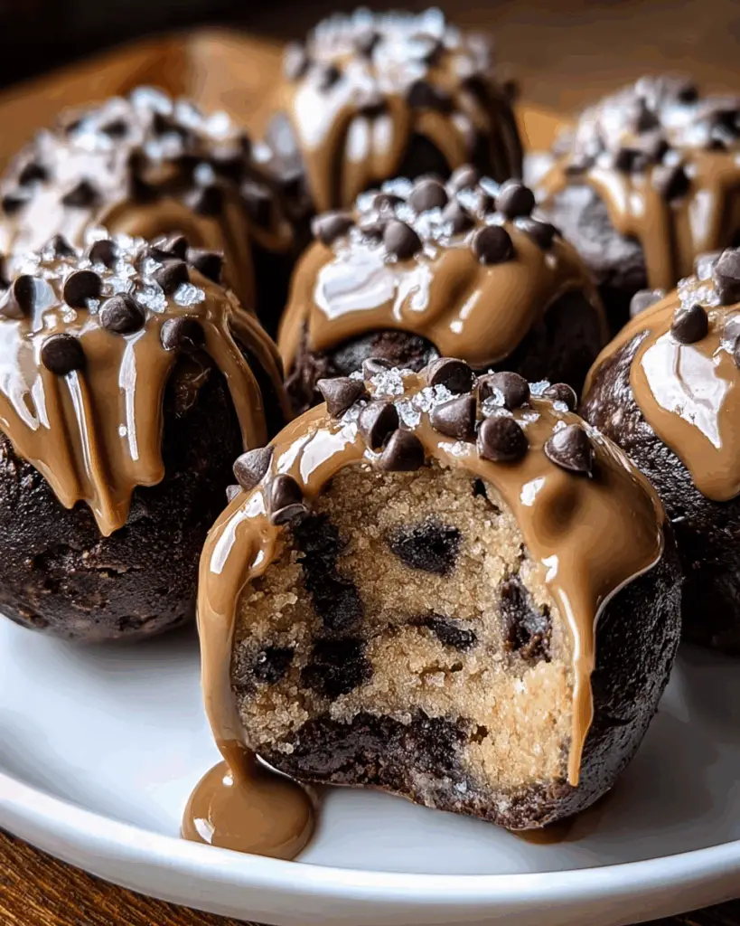 Chocolate Chip Cookie Dough Brownie Bombs