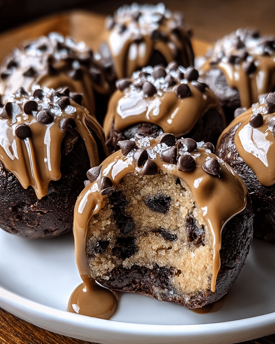 Chocolate Chip Cookie Dough Brownie Bombs