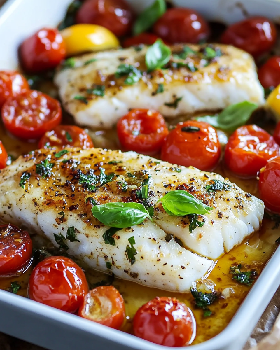 Cod with Tomato and Herb Butter