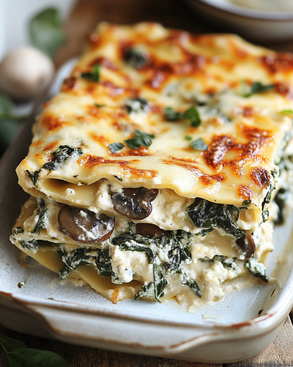 Spinach Mushroom Lasagna