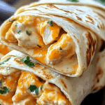 Cheesy Garlic Chicken Wraps