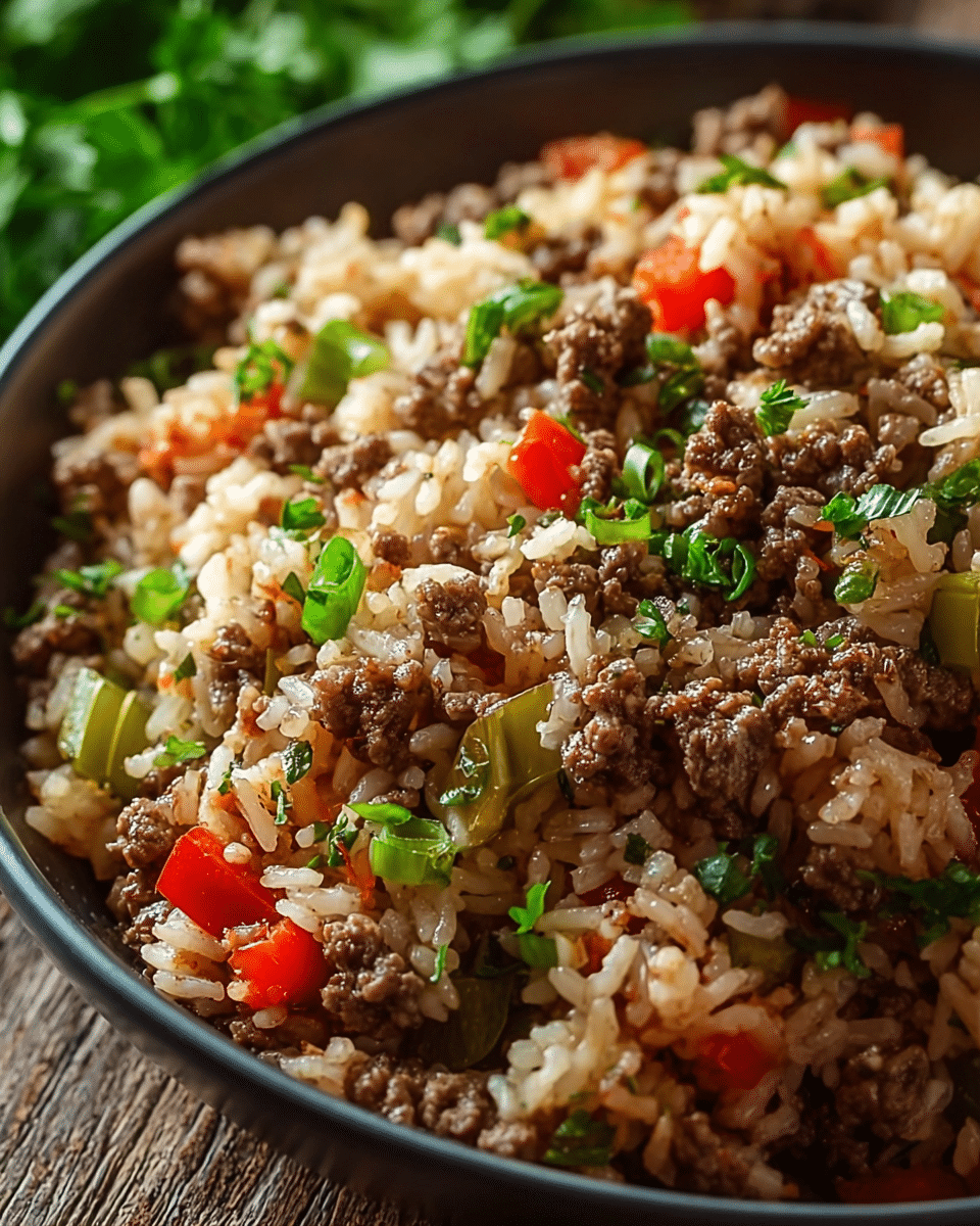 Dirty Rice with Ground Beef