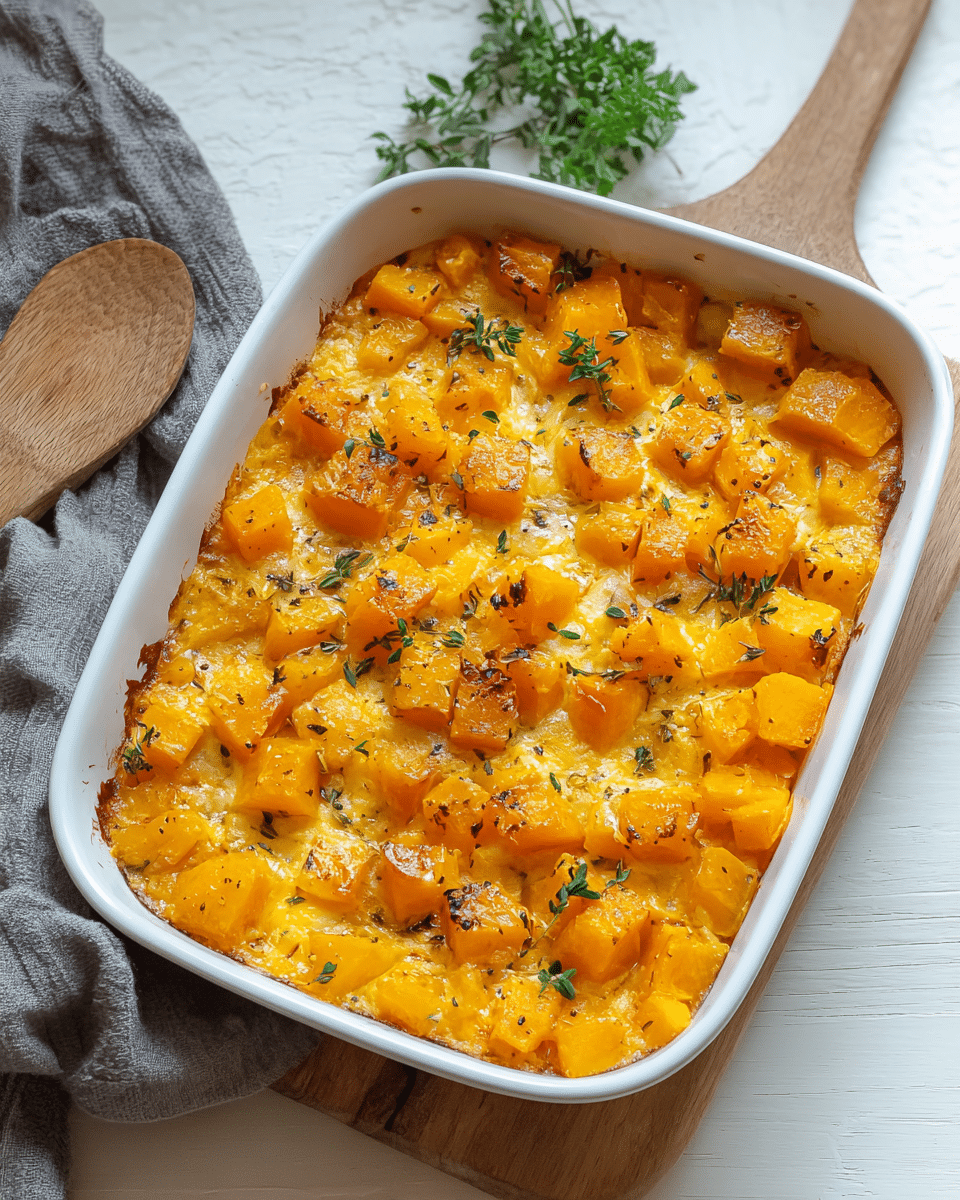 Savory Butternut Squash Casserole