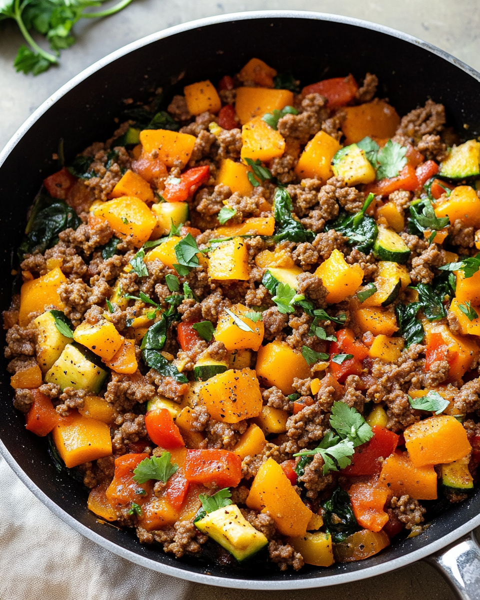 Ground Beef Veggie Skillet