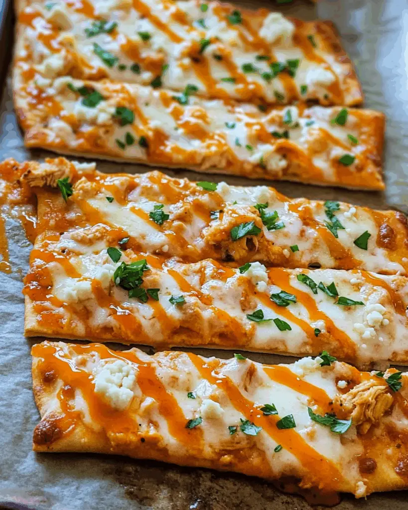Hot Honey Buffalo Chicken Flatbreads