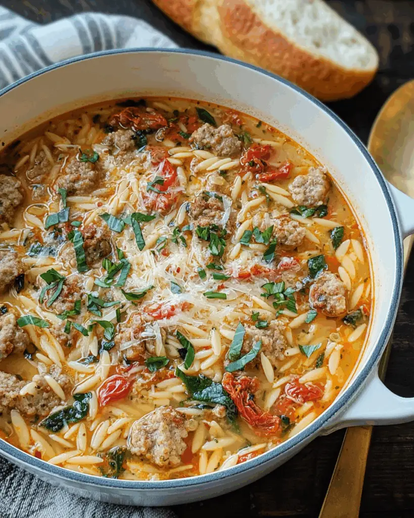 Creamy Marry Me Sausage Orzo Soup