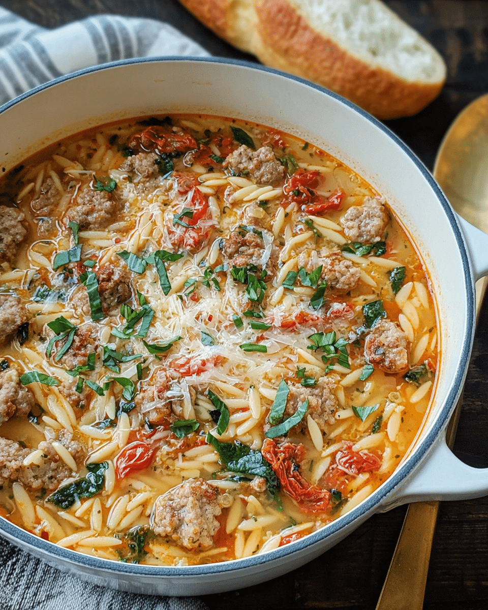 Creamy Marry Me Sausage Orzo Soup