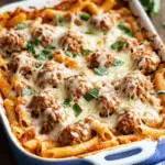 Cheesy Meatball Pasta Bake