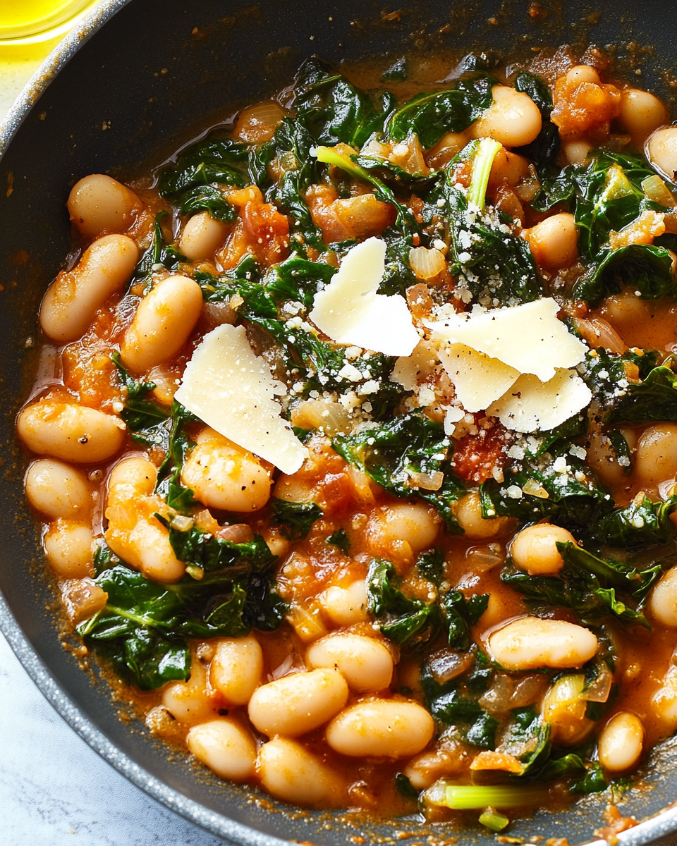 Mediterranean White Beans and Greens