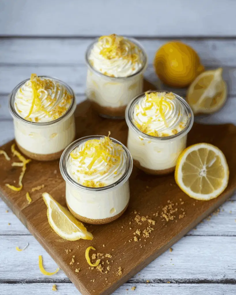 No-Bake Lemon Cheesecake Pots