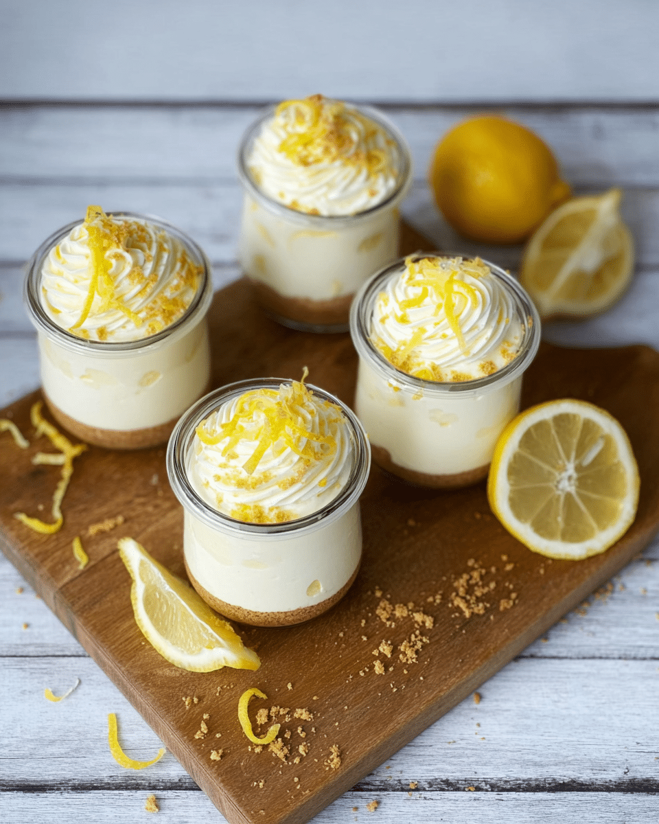 No-Bake Lemon Cheesecake Pots