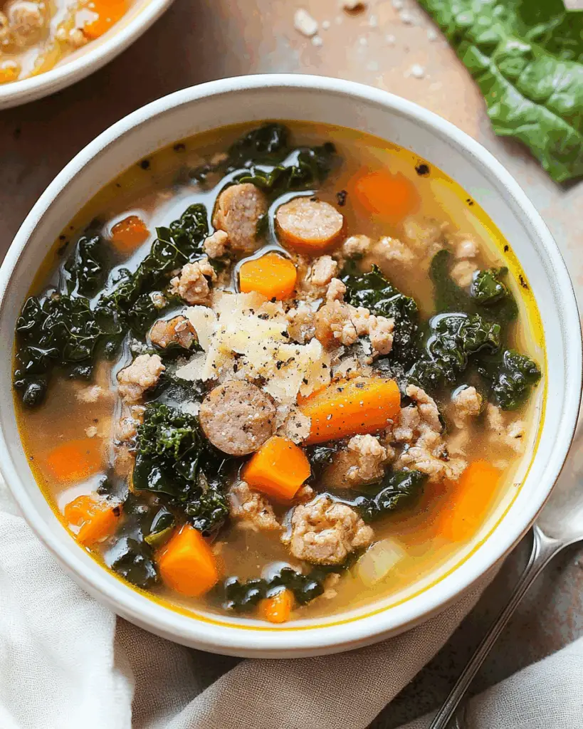 Hearty Slow Cooker Sausage Kale Soup