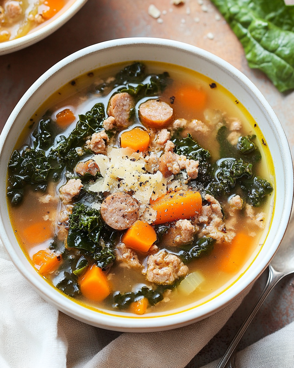 Hearty Slow Cooker Sausage Kale Soup