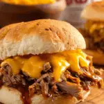 Slow Cooker Beef and Cheddar Sandwiches
