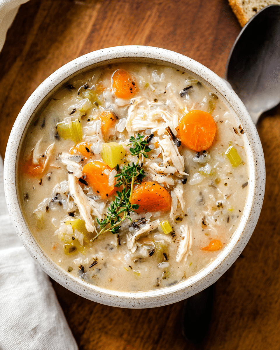 Slow Cooker Chicken Wild Rice Soup