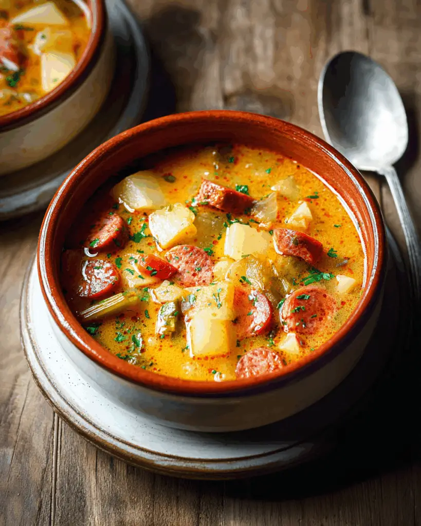 Spanish Potato Soup with Chorizo