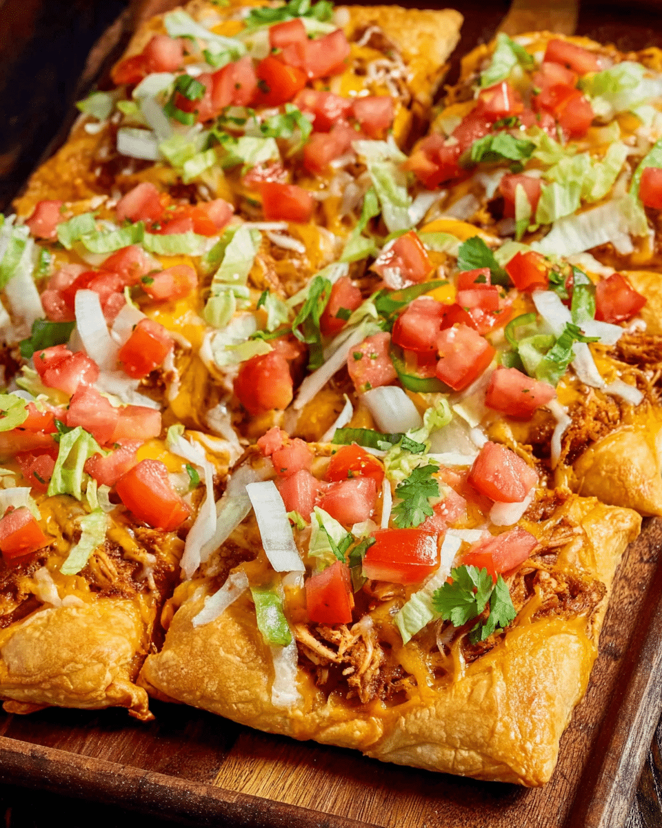 Taco Pizza with Crescent Rolls