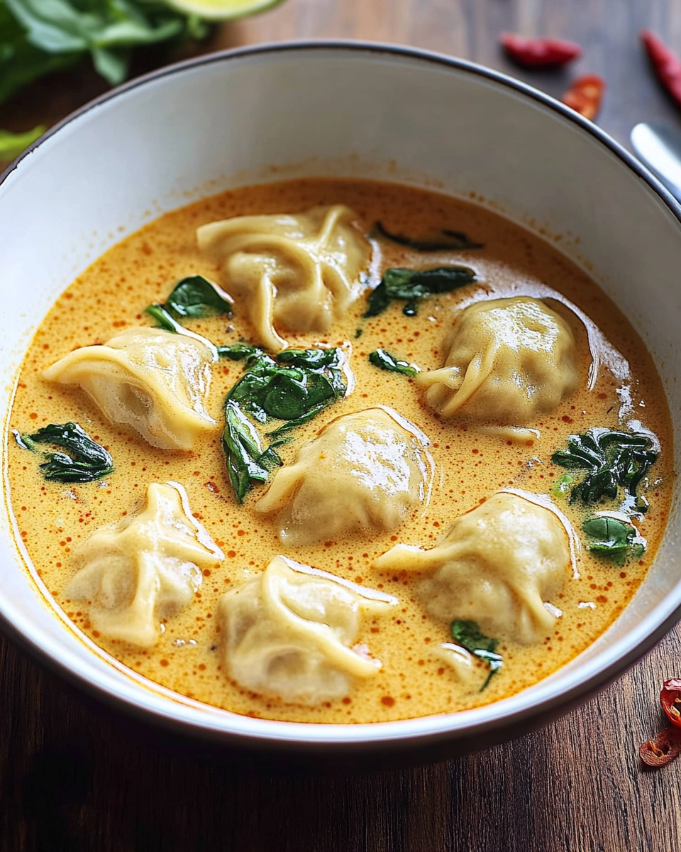 Thai Coconut Curry Dumpling Soup