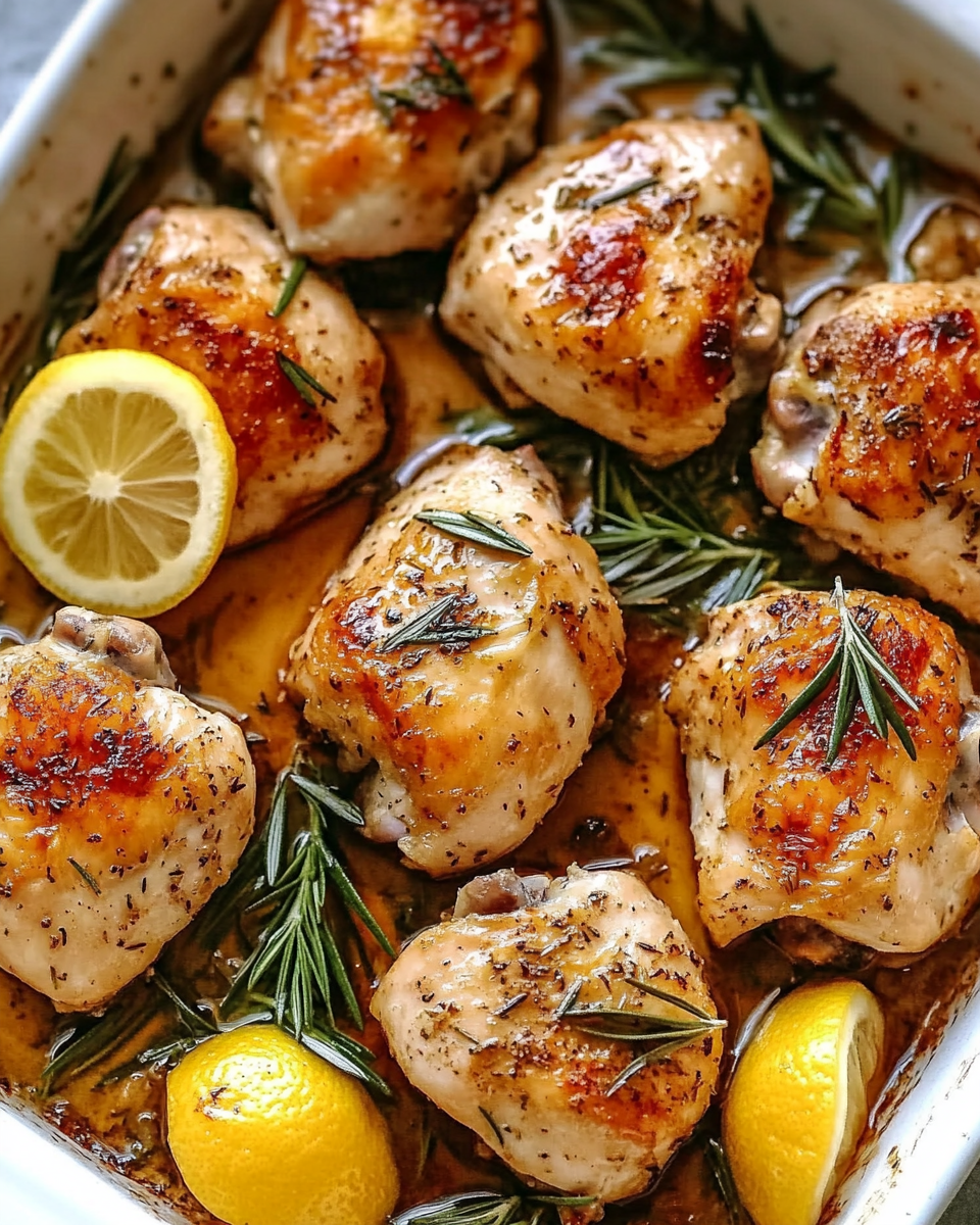 Lemon Garlic Rosemary Chicken Bake