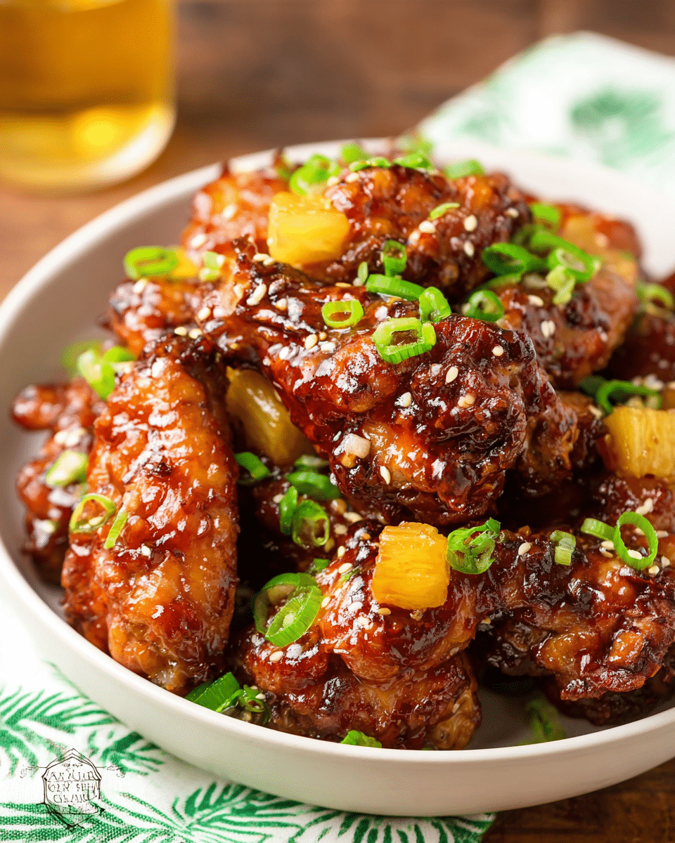 Slow Cooker Hawaiian Teriyaki Wings