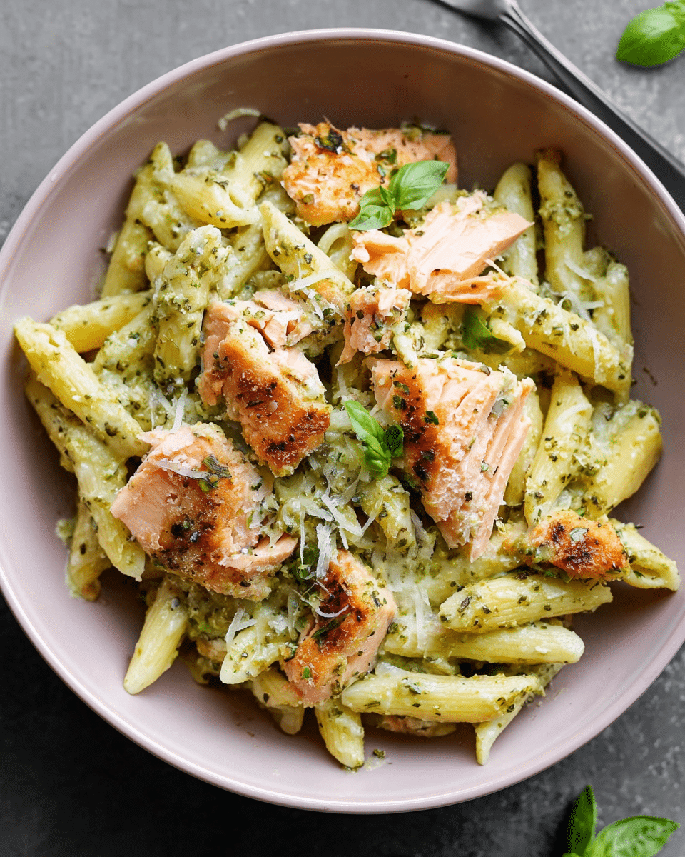 Salmon Pesto Pasta