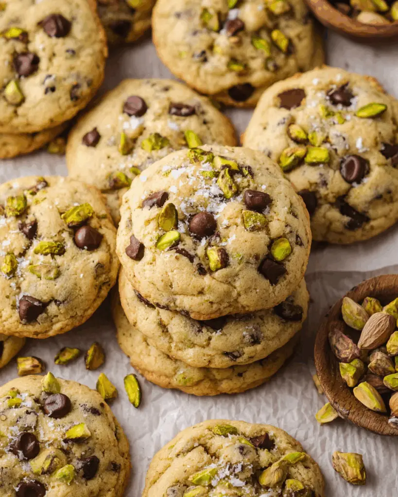 Pistachio Chocolate Chip Cookies