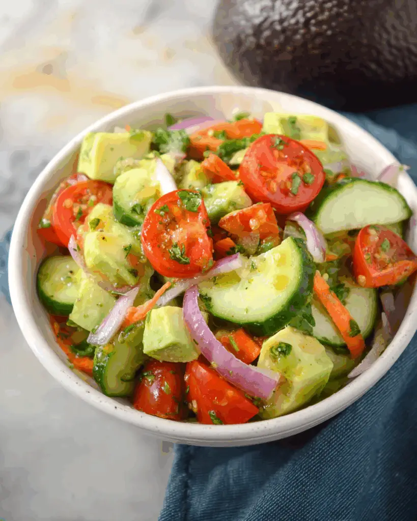 Avocado Garden Salad with Zesty Lime Dressing