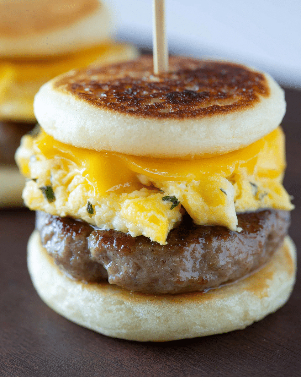 Pancake Sausage and Egg Sliders