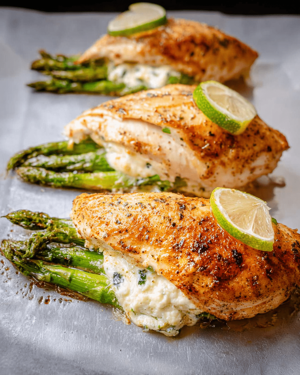 Asparagus and Cheese Stuffed Chicken Breast