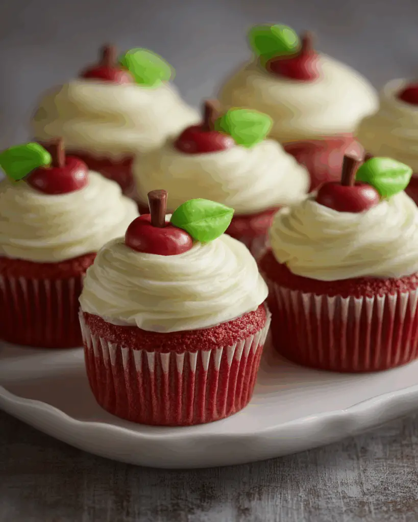 Apple Shaped Cupcakes