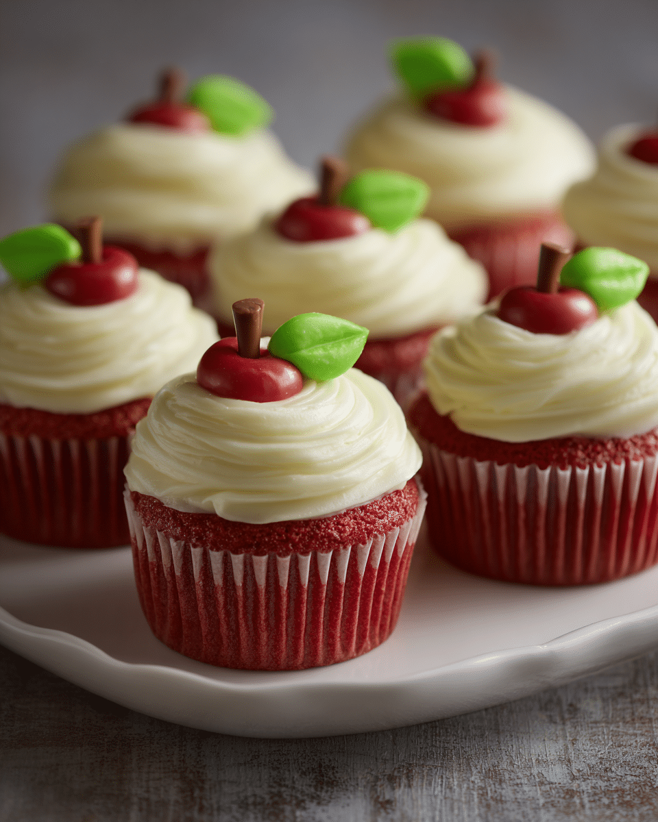 Apple Shaped Cupcakes