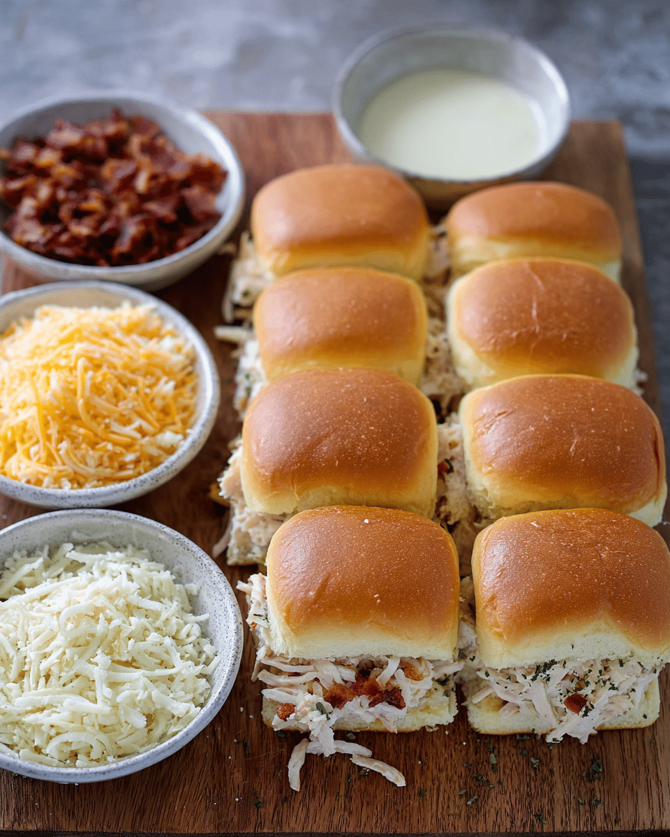 Chicken Bacon Ranch Sliders