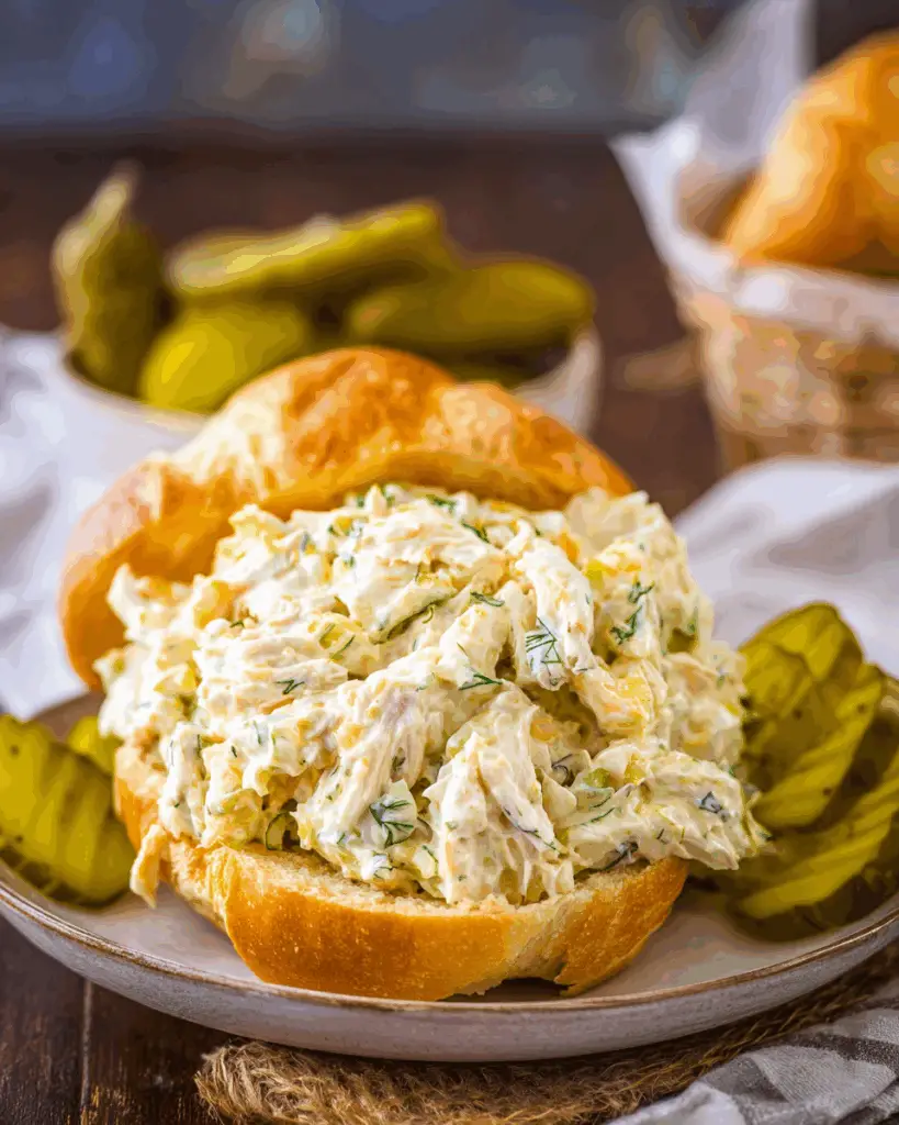 Chicken Salad with Dill Pickles
