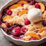 Peach Raspberry Cobbler