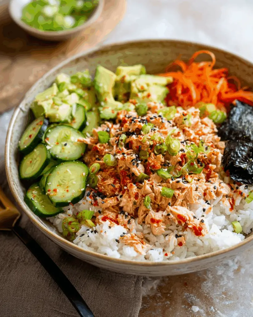 Spicy Salmon Rice Bowl