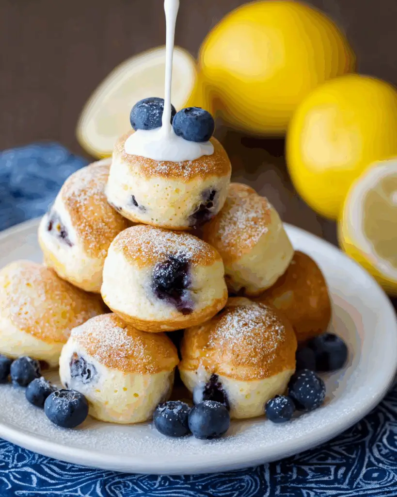 Lemon Blueberry Pancake Poppers