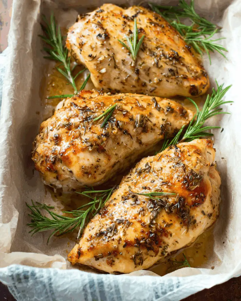 Garlic Rosemary Roasted Chicken Breasts